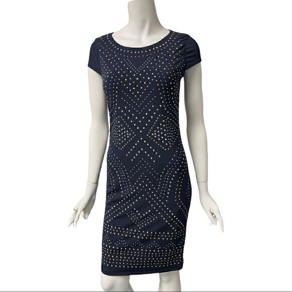 Carmen Marc Valvo Blue Studded Dress - Picture 5 of 9